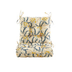 ARTPLAN Patio Chair Cushions Combined Seat and Back,Tufted Outdoor Swivel Chair Cushion with Tie,40"x20"x4",Floral