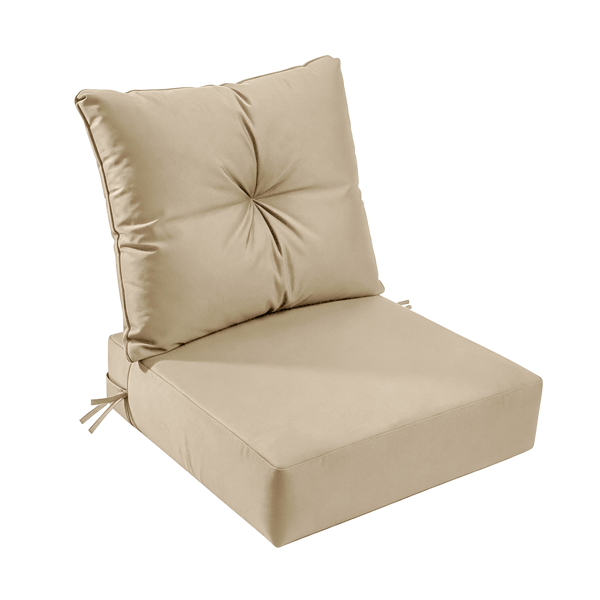 Outdoor Seat Cushion Set  24"W x 24"D x 4"T Waterproof & Fade Resistant Patio Furniture Cushions with Removable Zipper Cover, High-Resilience Foam for Chair Sofa Couch