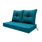 ARTPLAN Outdoor Loveseat Deep Seat Cushion Set, 46"x24"x4" Water Repellent Fade-Resistant Patio Cushions, Solution-Dyed Fabric with Removable Zipper Cover, High-Density Foam for Bench, Swing & Patio Furniture