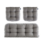ARTPLAN Outdoor Chair Cushions,3 Piece Loveseat Outdoor Cushions Set,Tufted/Wicker Patio Cushion for Patio Furniture All Weather,44"x19"x5"
