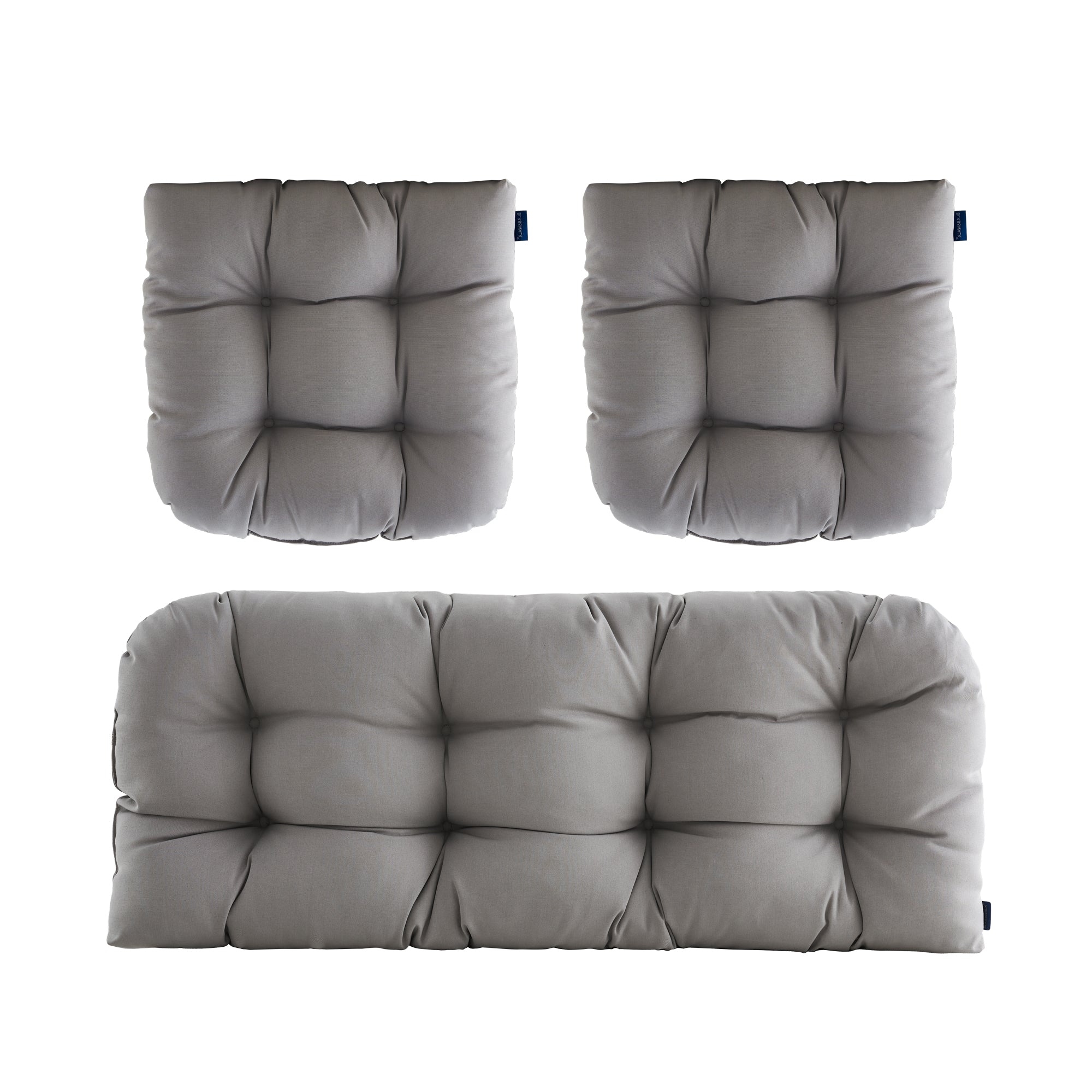 ARTPLAN Outdoor Chair Cushions,3 Piece Loveseat Outdoor Cushions Set,Tufted/Wicker Patio Cushion for Patio Furniture All Weather,44"x19"x5"