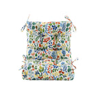 ARTPLAN Patio Chair Cushions Combined Seat and Back,Tufted Outdoor Swivel Chair Cushion with Tie,40"x20"x4",Floral