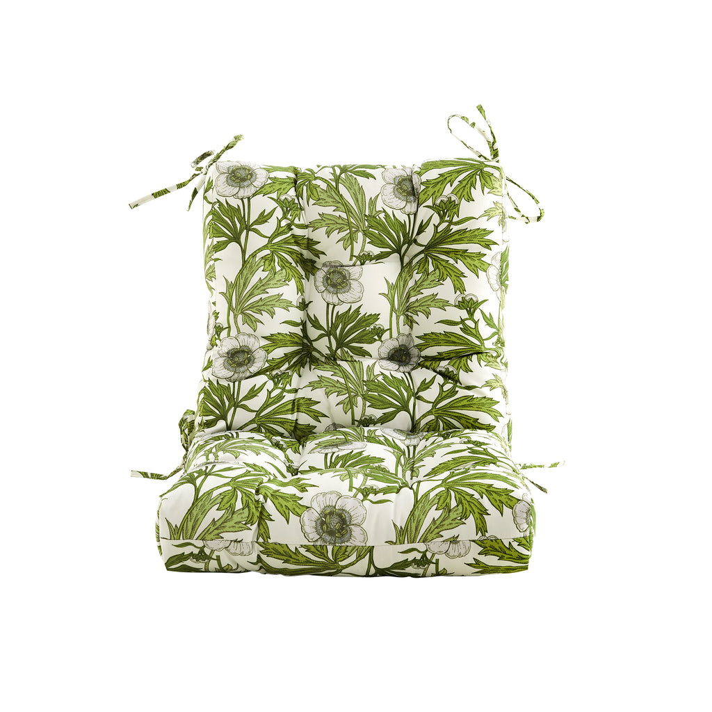 ARTPLAN Patio Chair Cushions Combined Seat and Back,Tufted Outdoor Swivel Chair Cushion with Tie,40"x20"x4",Floral