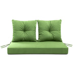 ARTPLAN Outdoor Loveseat Deep Seat Cushion Set, 46"x24"x4" Water Repellent Fade-Resistant Patio Cushions, Solution-Dyed Fabric with Removable Zipper Cover, High-Density Foam for Bench, Swing & Patio Furniture