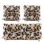 3 Pieces Outdoor Chair Cushions Set–Waterproof Tufted Cushions with Ties for Patio coversation, Loveseat & Bench, 44"x19"x5" UV-Resistant & Fade-Proof with Premium Polyester Filled