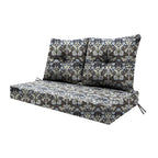 ARTPLAN Outdoor Loveseat Deep Seat Cushion Set, 46"x24"x4" Water Repellent Fade-Resistant Patio Cushions, Solution-Dyed Fabric with Removable Zipper Cover, High-Density Foam for Bench, Swing & Patio Furniture