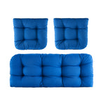 ARTPLAN Outdoor Chair Cushions,3 Piece Loveseat Outdoor Cushions Set,Tufted/Wicker Patio Cushion for Patio Furniture All Weather,44"x19"x5"