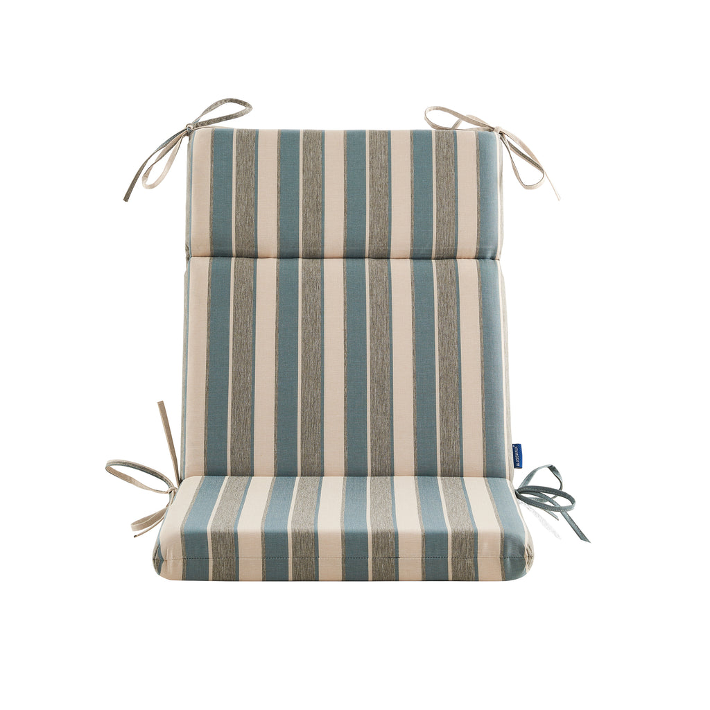 ARTPLAN Outdoor Chair Cushion,Seat & High Back Adirondack Rocking Wicker Chair Lawn Foam Cushion for Patio Furniture,45.5"x21"x3"