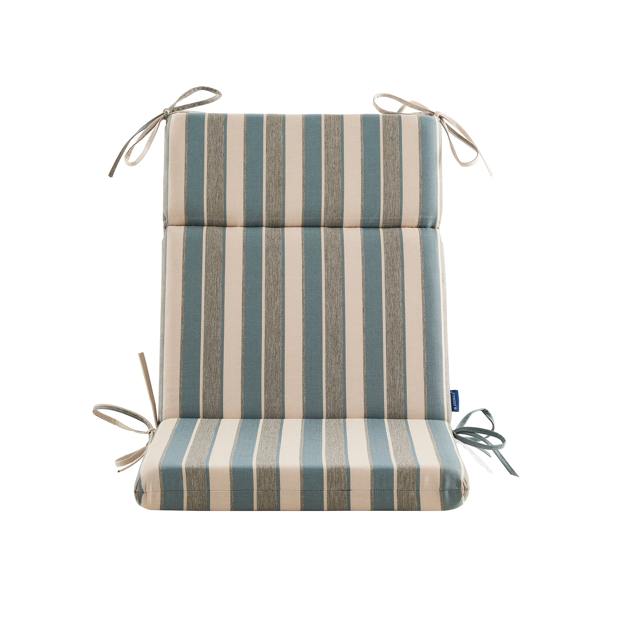 ARTPLAN Outdoor Chair Cushion,Seat & High Back Adirondack Rocking Wicker Chair Lawn Foam Cushion for Patio Furniture,45.5"x21"x3"