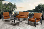 ARTPLAN Outdoor Cushions for Patio Furniture, 24x24x6" Thick Seat Cushion Set, Fade Resistant, Deep Seat Bottom and Back Cushion with Removable Cover