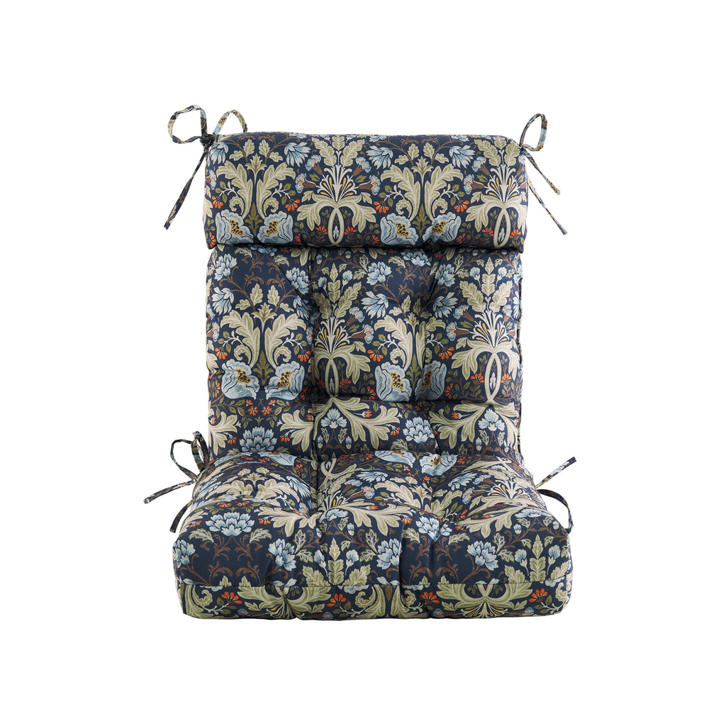 ARTPLAN Patio Chair Cushions Combined Seat and Back,Tufted Outdoor Swivel Chair Cushion with Tie,40"x20"x4"，Floral