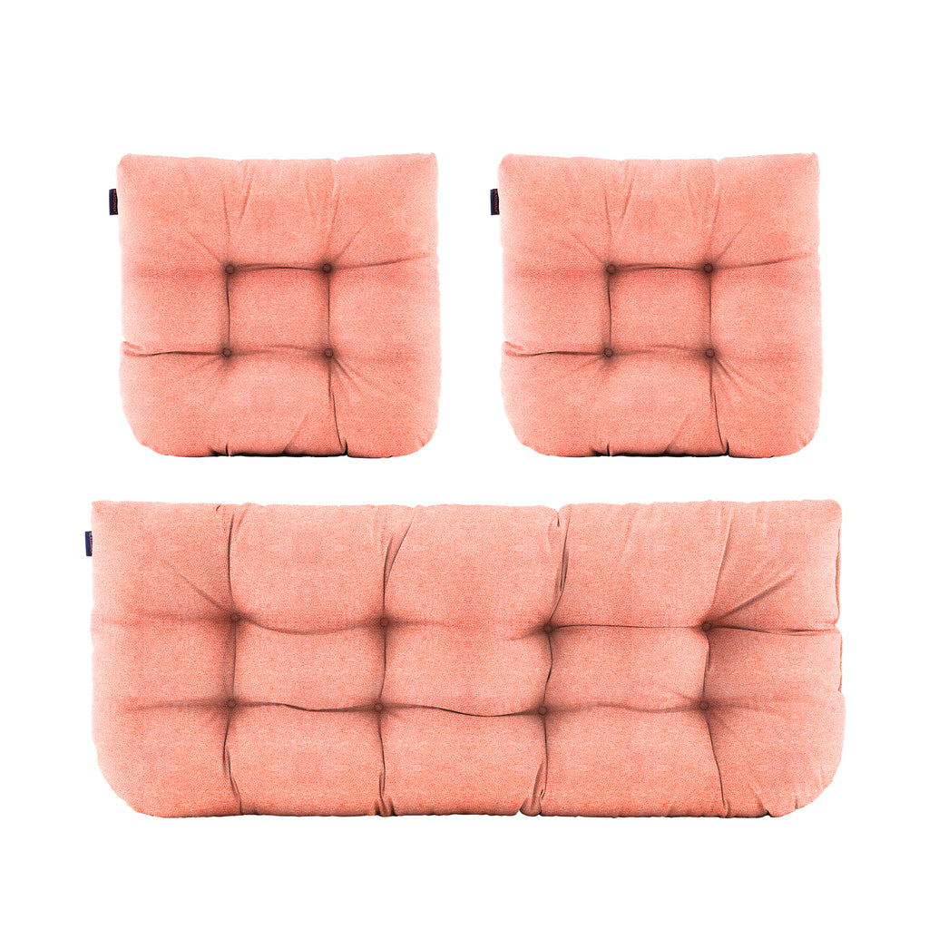 ARTPLAN Outdoor Chair Cushions,3 Piece Loveseat Outdoor Cushions Set,Tufted/Wicker Patio Cushion for Patio Furniture All Weather,44"x19"x5"