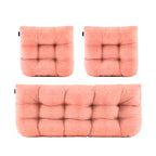 ARTPLAN Outdoor Chair Cushions,3 Piece Loveseat Outdoor Cushions Set,Tufted/Wicker Patio Cushion for Patio Furniture All Weather,44"x19"x5"