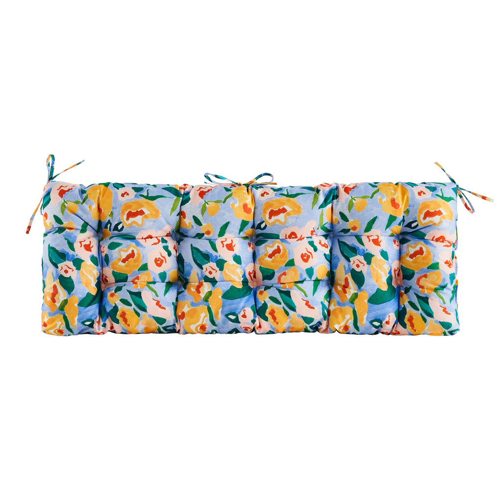 ARTPLAN Outdoor 48 Inch Bench Cushion Tufted for Outdoor Furniture, 48"x18"x4" Wicker Patio Loveseat Cushion All Weather