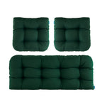 ARTPLAN Outdoor Chair Cushions,3 Piece Loveseat Outdoor Cushions Set,Tufted/Wicker Patio Cushion for Patio Furniture All Weather,44"x19"x5"