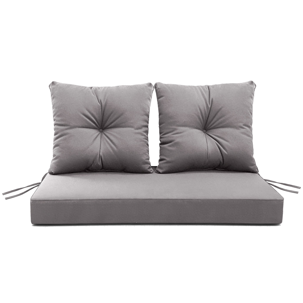 ARTPLAN Outdoor Loveseat Deep Seat Cushion Set, 46"x24"x4" Water Repellent Fade-Resistant Patio Cushions, Solution-Dyed Fabric with Removable Zipper Cover, High-Density Foam for Bench, Swing & Patio Furniture