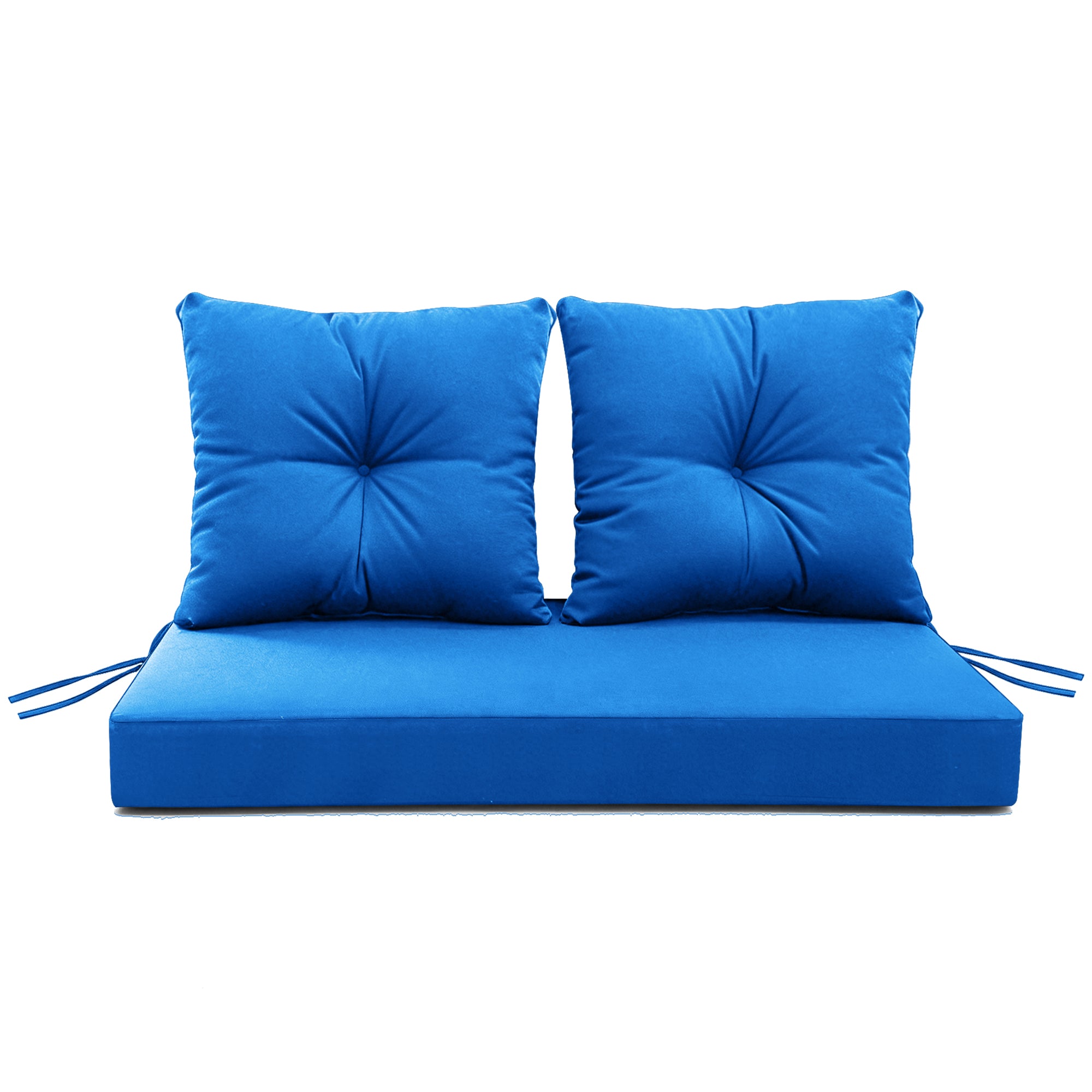 ARTPLAN Outdoor Loveseat Deep Seat Cushion Set, 46"x24"x4" Water Repellent Fade-Resistant Patio Cushions, Solution-Dyed Fabric with Removable Zipper Cover, High-Density Foam for Bench, Swing & Patio Furniture
