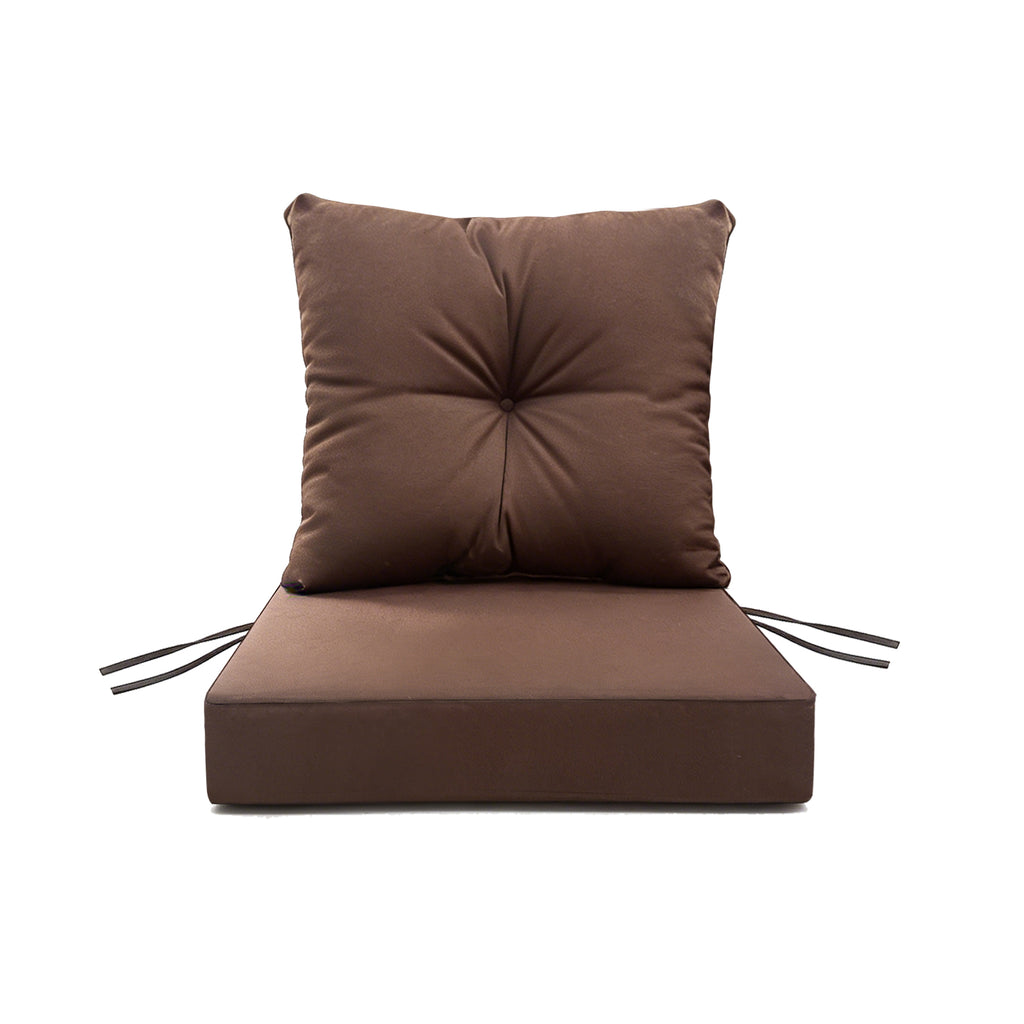 Outdoor Seat Cushion Set  24"W x 24"D x 4"T Waterproof & Fade Resistant Patio Furniture Cushions with Removable Zipper Cover, High-Resilience Foam for Chair Sofa Couch