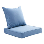 ARTPLAN 2-Piece Deep Seat Cushion Set with Backrest - Multiple Colors | All-Weather Outdoor Sofa Cushions for Sectionals & Patio Conversation Sets