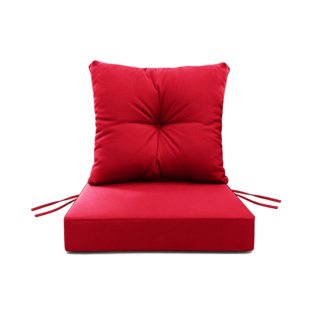 Outdoor Seat Cushion Set  24"W x 24"D x 4"T Waterproof & Fade Resistant Patio Furniture Cushions with Removable Zipper Cover, High-Resilience Foam for Chair Sofa Couch