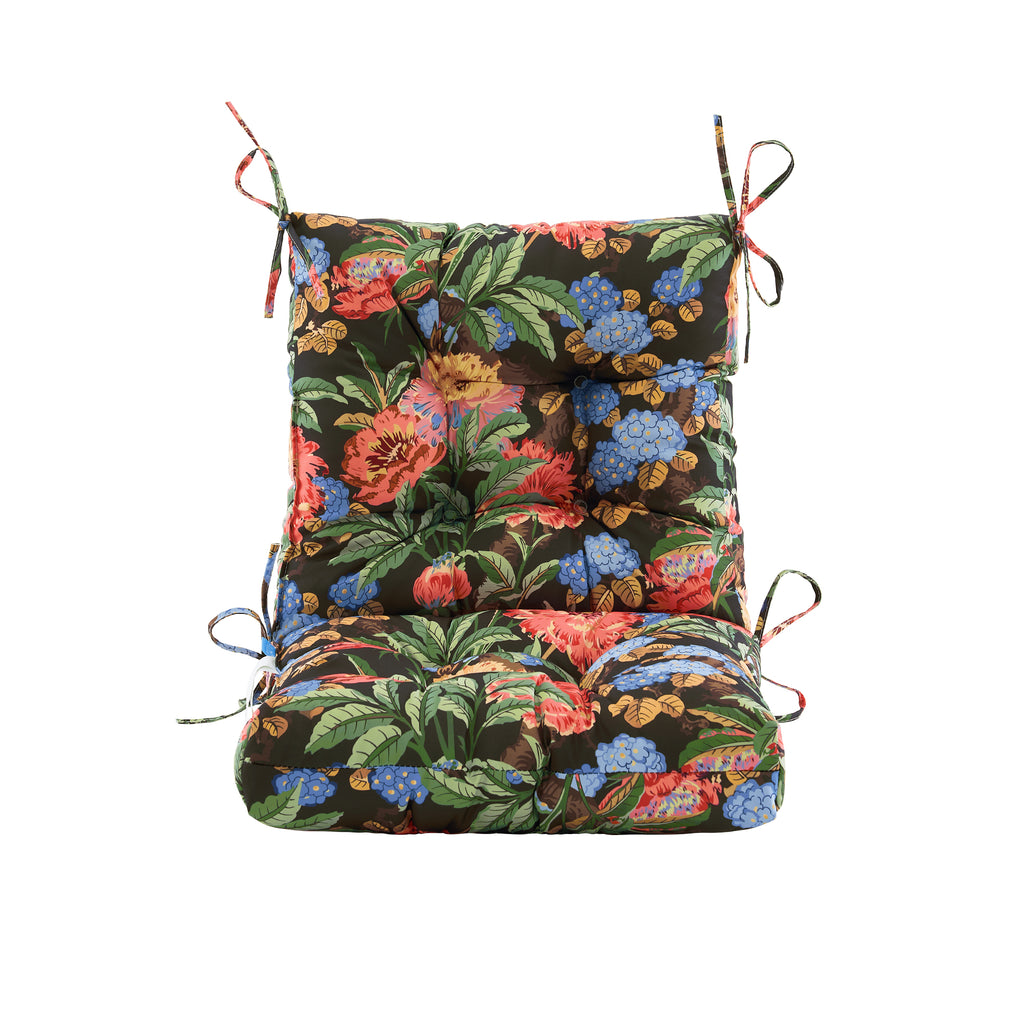 ARTPLAN Patio Chair Cushions Combined Seat and Back,Tufted Outdoor Swivel Chair Cushion with Tie,40"x20"x4",Floral