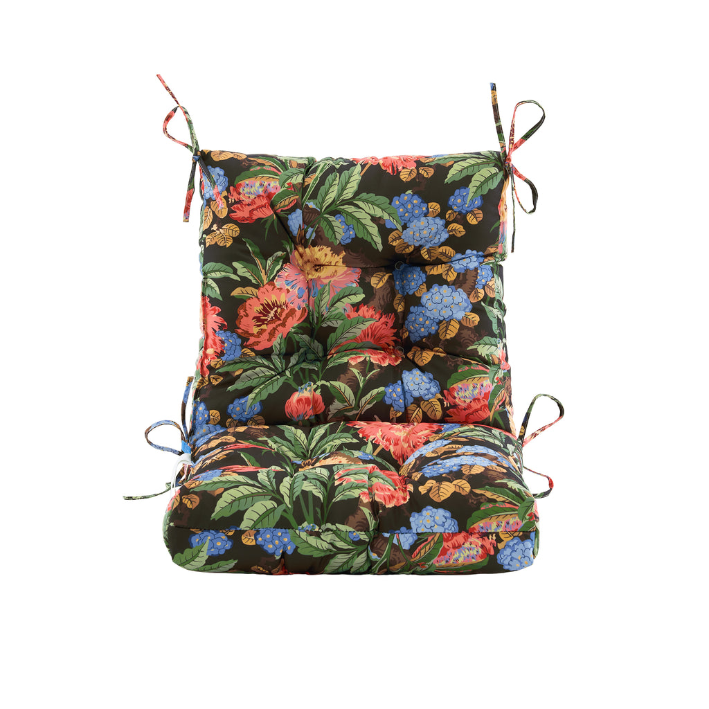 ARTPLAN Outdoor Chair Cushions,40"x20"x4",Low BackTufted Thick Outdoor Wicker Lawn Seat Cushion with Ties for Patio Furniture,Floral