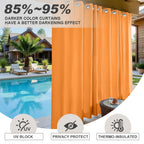 Waterproof Outdoor Curtains for Patio, Premium Thick Sunproof 90% Blackout Curtains with Rustproof Grommets for Porch, Pergola, Cabana, 2-Pack Set