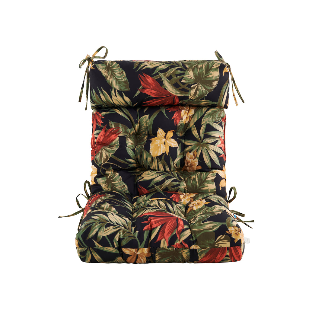 ARTPLAN Patio Chair Cushions Combined Seat and Back,Tufted Outdoor Swivel Chair Cushion with Tie,40"x20"x4"，Floral
