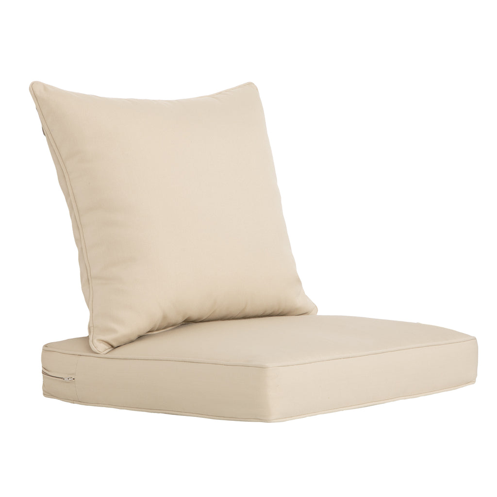 ARTPLAN 2-Piece Deep Seat Cushion Set with Backrest - Multiple Colors | All-Weather Outdoor Sofa Cushions for Sectionals & Patio Conversation Sets