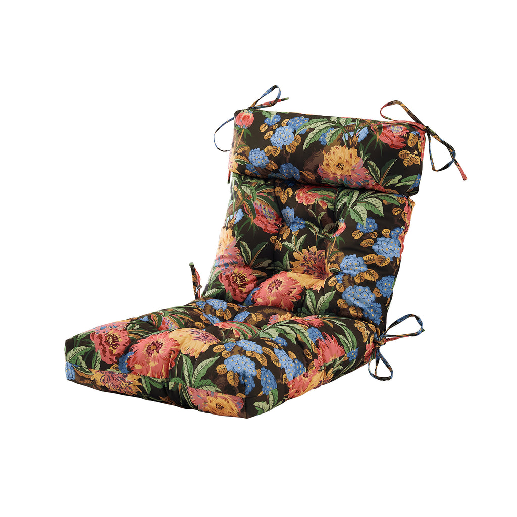 ARTPLAN Patio Chair Cushions Combined Seat and Back,Tufted Outdoor Swivel Chair Cushion with Tie,40"x20"x4"，Floral