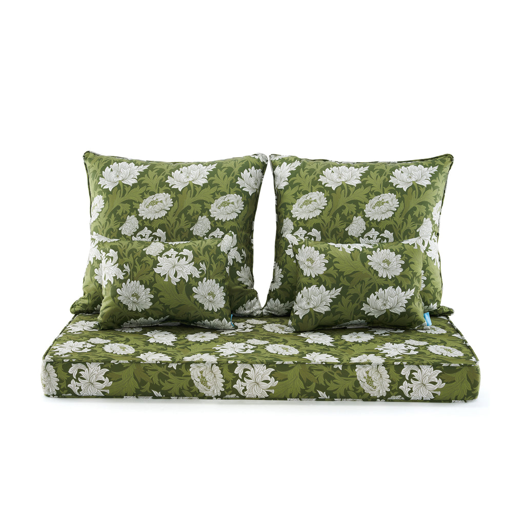 ARTPLAN Patio Bench Cushions Set of 5, Outdoor Sofa Cushions | All-Weather Fabric | Lumbar Support Pillows | Waterproof & Fade-Resistant for Sectionals