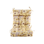 ARTPLAN Patio Chair Cushions Combined Seat and Back,Tufted Outdoor Swivel Chair Cushion with Tie,40"x20"x4"，Floral