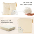 Deep Seat Pillow and High Back Chair Cushions Outdoor Water Repellent Replacement Patio Seating Cushions,Seat 24"x24"x6",Back 22"x24"x6"
