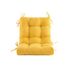 ARTPLAN Outdoor Chair Cushions,40"x20"x4",Low BackTufted Thick Outdoor Wicker Lawn Seat Cushion with Ties for Patio Furniture