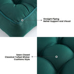 ARTPLAN Outdoor Seat Cushions,Pack of 2 Tufted  Patio Chair Pads 19x19x5 Inches Square Foam for Dining Chair