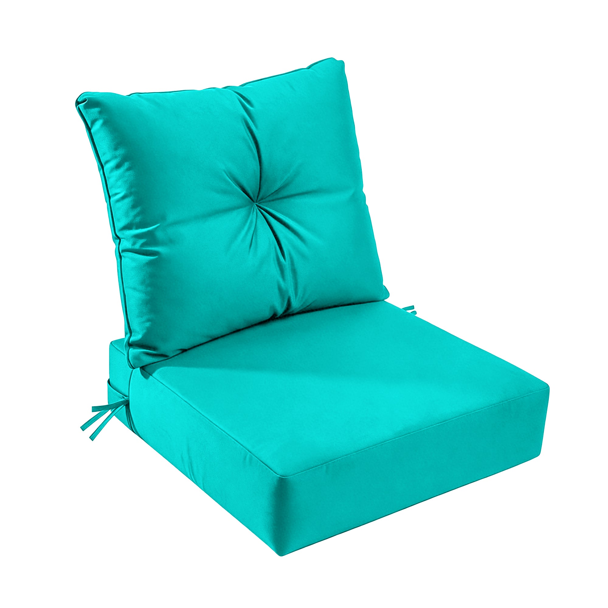 Outdoor Seat Cushion Set  24"W x 24"D x 4"T Waterproof & Fade Resistant Patio Furniture Cushions with Removable Zipper Cover, High-Resilience Foam for Chair Sofa Couch