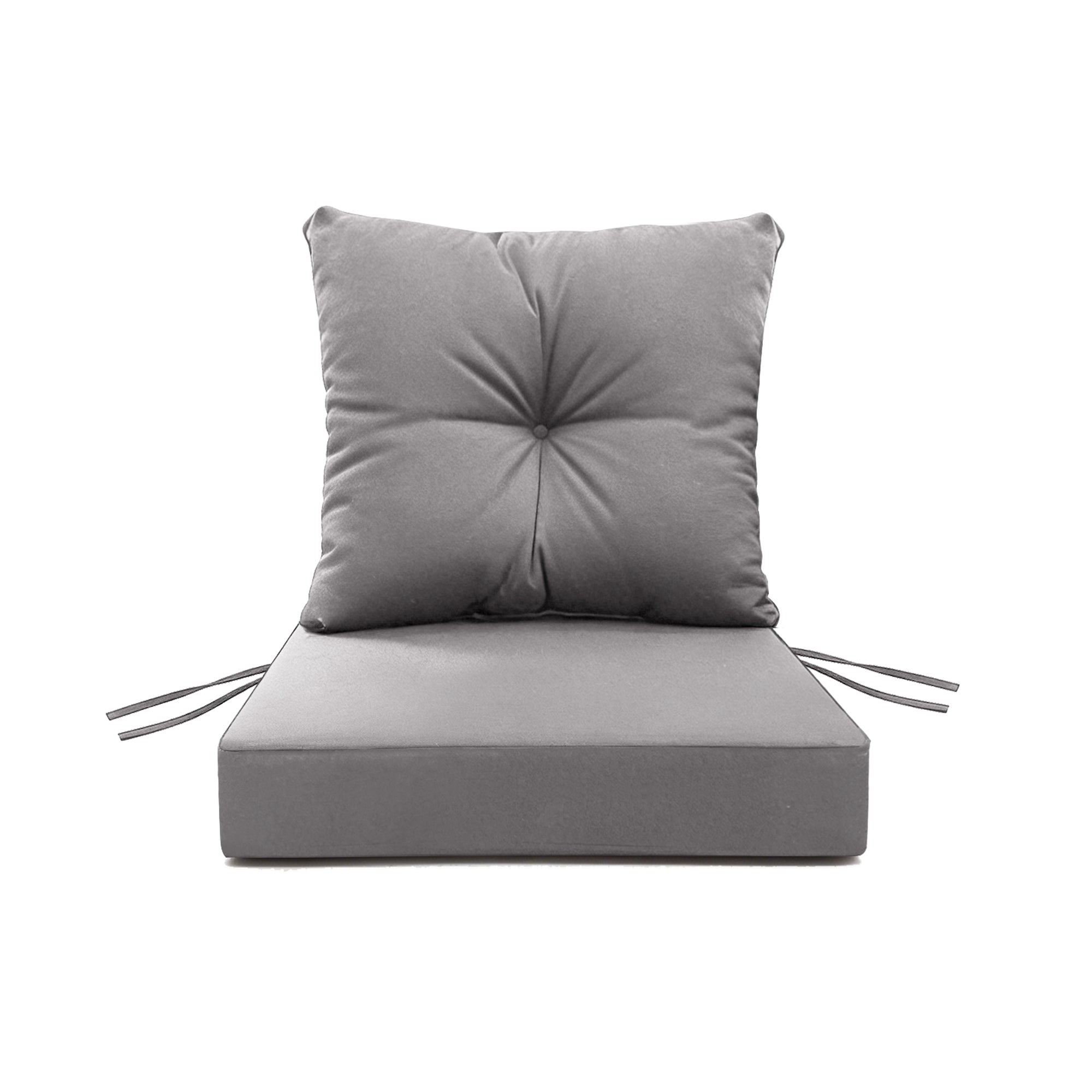 Outdoor Seat Cushion Set  24"W x 24"D x 4"T Waterproof & Fade Resistant Patio Furniture Cushions with Removable Zipper Cover, High-Resilience Foam for Chair Sofa Couch