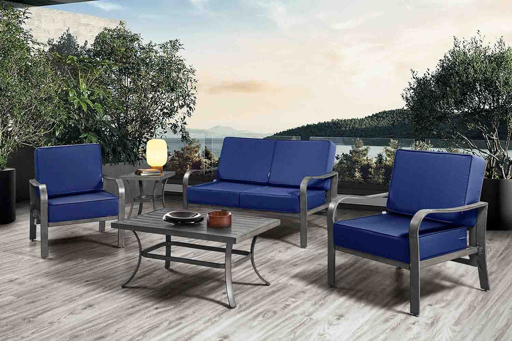 ARTPLAN Outdoor Cushions for Patio Furniture, 24x24x6" Thick Seat Cushion Set, Fade Resistant, Deep Seat Bottom and Back Cushion with Removable Cover