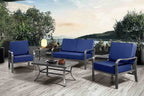 ARTPLAN Outdoor Cushions for Patio Furniture, 24x24x6" Thick Seat Cushion Set, Fade Resistant, Deep Seat Bottom and Back Cushion with Removable Cover