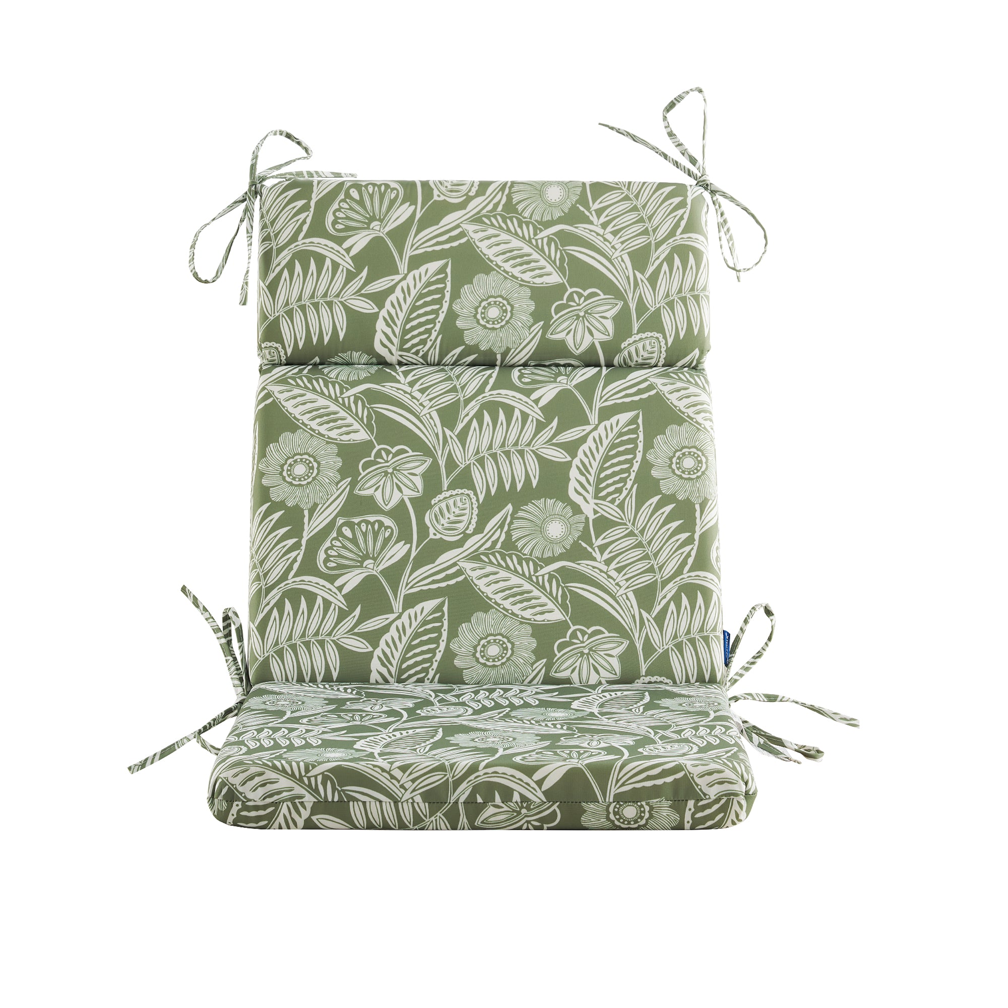 ARTPLAN Outdoor Chair Cushion,Seat & High Back Adirondack Rocking Wicker Chair Lawn Foam Cushion for Patio Furniture,45.5"x21"x3"