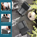 ARTPLAN Outdoor Deep Seat Slipcovers，Set of 2 24x24x6" 18x24 Olefin,Square Outdoor Cushion Cover, for Patio Funiture