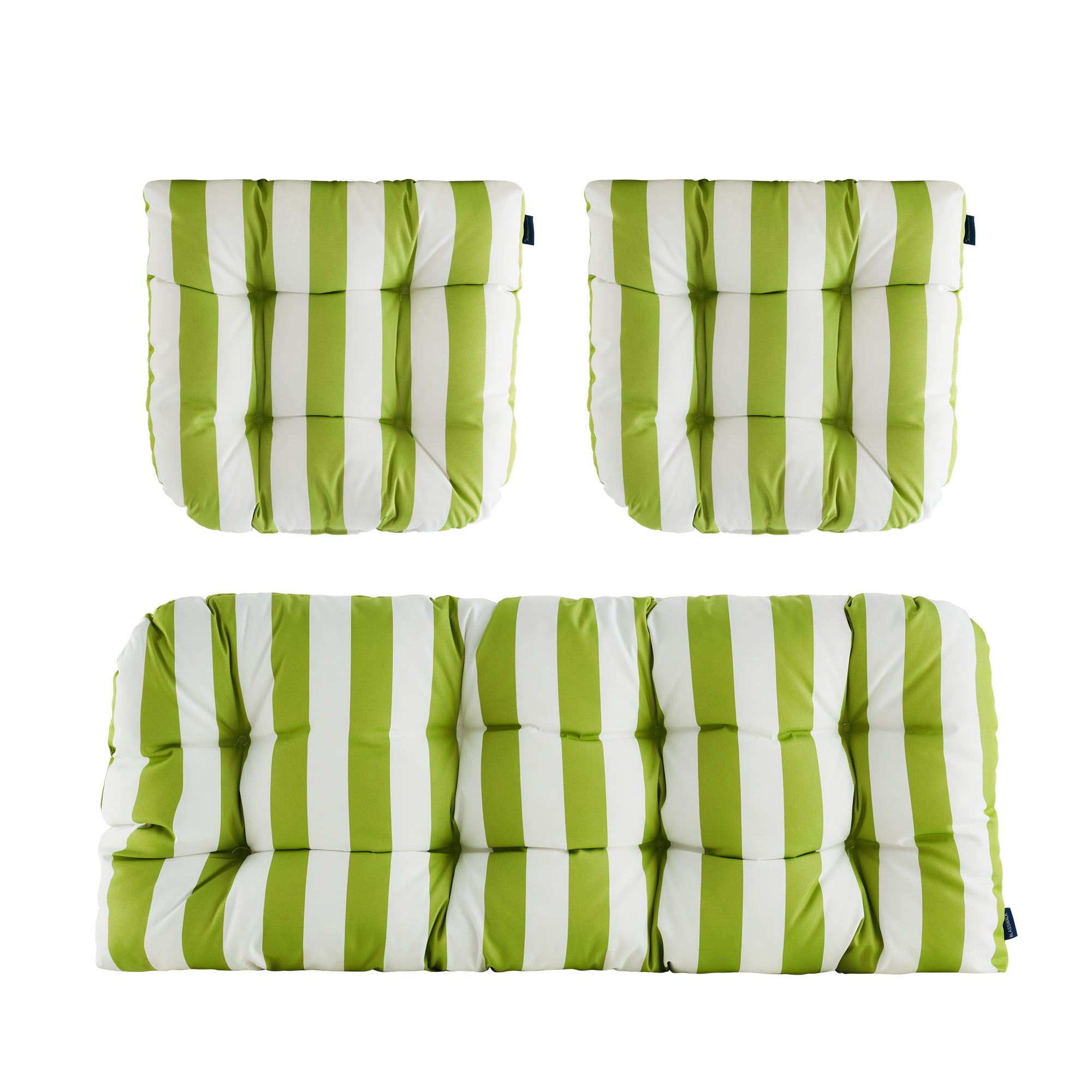 ARTPLAN Outdoor Chair Cushions,3 Piece Loveseat Outdoor Cushions Set,Tufted/Wicker Patio Cushion for Patio Furniture All Weather,44"x19"x5"