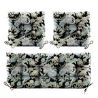 3 Pieces Outdoor Chair Cushions Set–Waterproof Tufted Cushions with Ties for Patio coversation, Loveseat & Bench, 44"x19"x5" UV-Resistant & Fade-Proof with Premium Polyester Filled