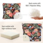 Deep Seat Pillow and High Back Chair Cushions Outdoor Water Repellent Replacement Patio Seating Cushions,Seat 24"x24"x6",Back 22"x24"x6"
