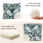 Deep Seat Pillow and High Back Chair Cushions Outdoor Water Repellent Replacement Patio Seating Cushions,Seat 24"x24"x6",Back 22"x24"x6"