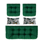 ARTPLAN All Weather Chair Outdoor Cushions Settee Loveseat Bench Cushions Set of 5 Wicker Tufted Pillow for Patio Outdoor Furniture