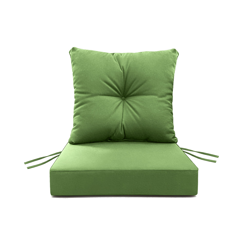 Outdoor Seat Cushion Set  24"W x 24"D x 4"T Waterproof & Fade Resistant Patio Furniture Cushions with Removable Zipper Cover, High-Resilience Foam for Chair Sofa Couch