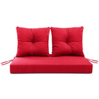 ARTPLAN Outdoor Loveseat Deep Seat Cushion Set, 46"x24"x4" Water Repellent Fade-Resistant Patio Cushions, Solution-Dyed Fabric with Removable Zipper Cover, High-Density Foam for Bench, Swing & Patio Furniture