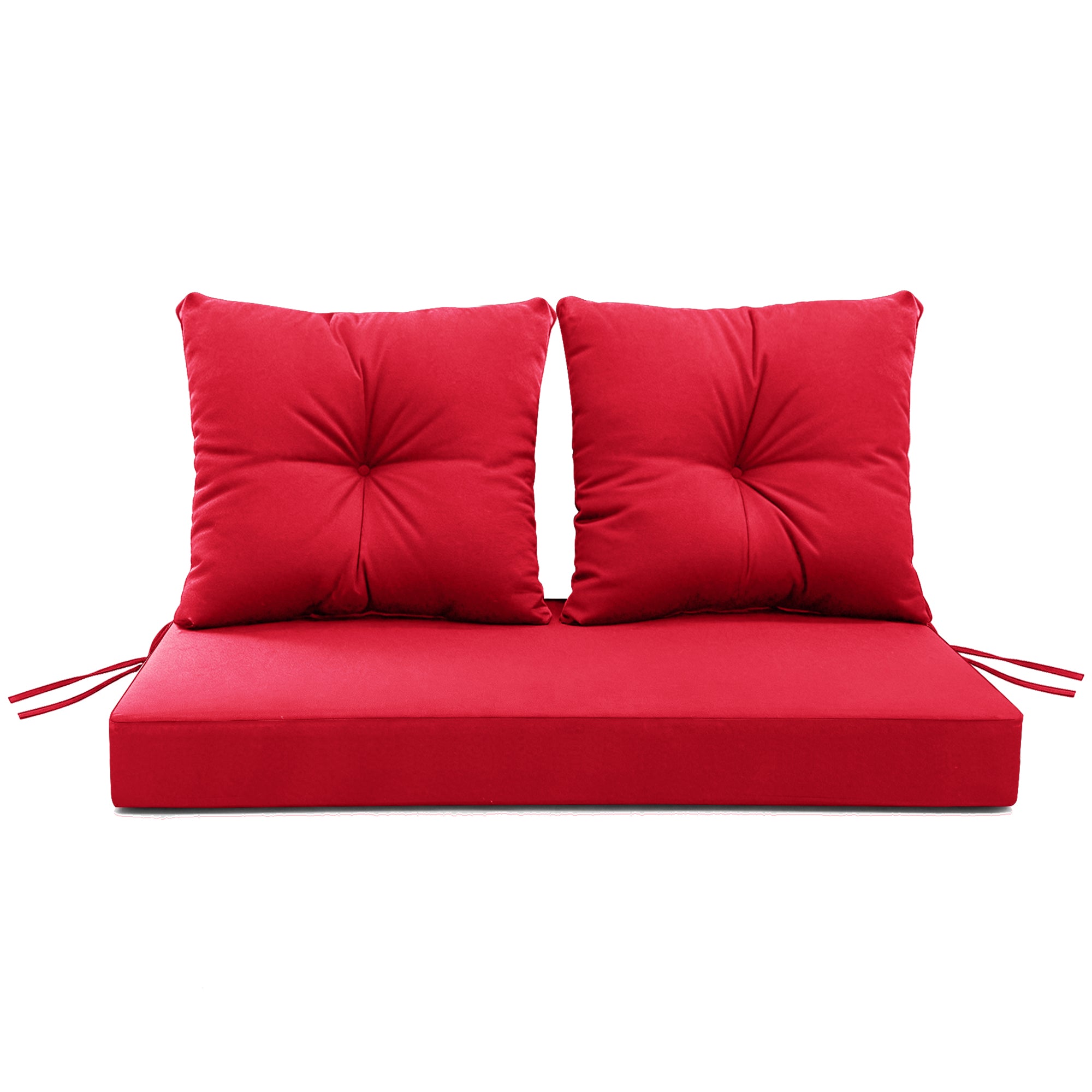 ARTPLAN Outdoor Loveseat Deep Seat Cushion Set, 46"x24"x4" Water Repellent Fade-Resistant Patio Cushions, Solution-Dyed Fabric with Removable Zipper Cover, High-Density Foam for Bench, Swing & Patio Furniture