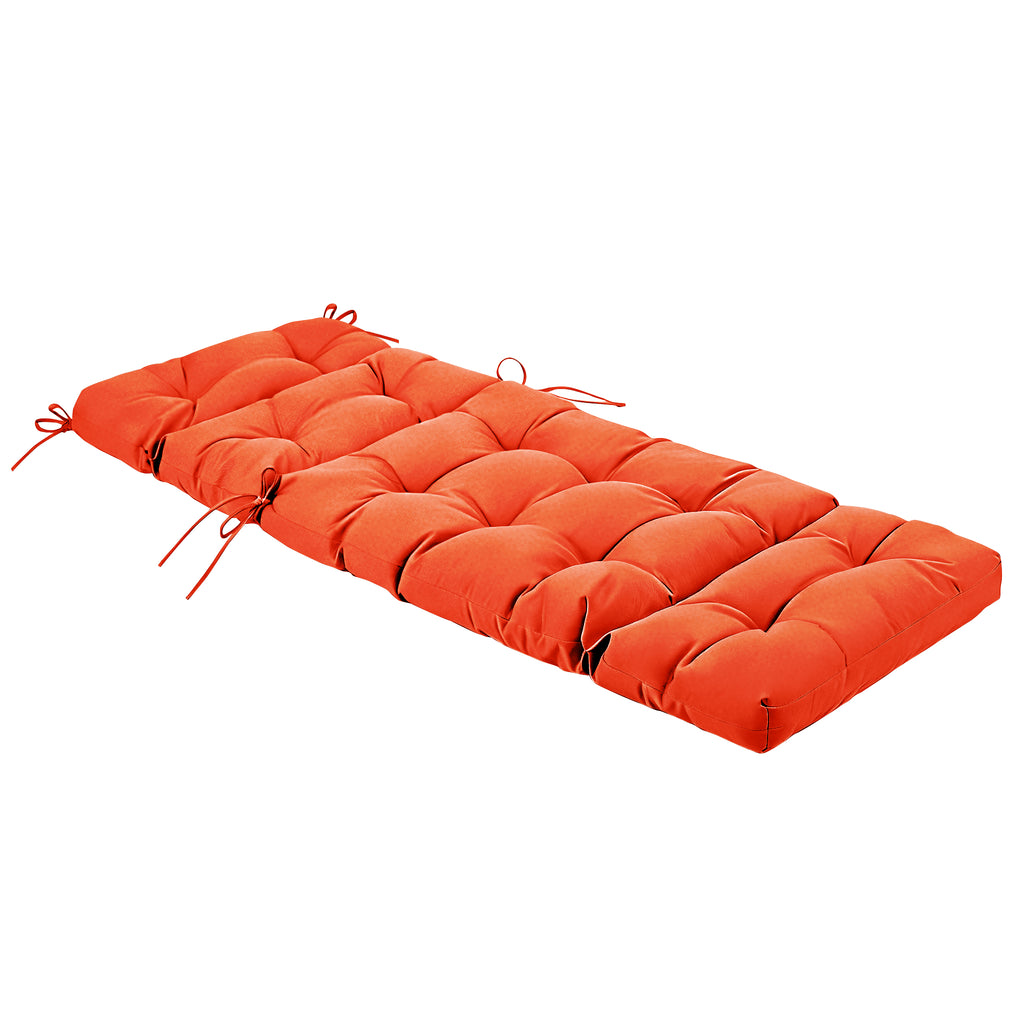 Outdoor Chaise Lounge Chair Cushion 72 x 22 x 4 Inches 100% Waterproof Polyester Patio Pool Lounge Chair Cushion for Outdoor Furniture with Ties